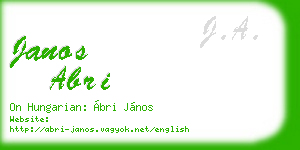 janos abri business card